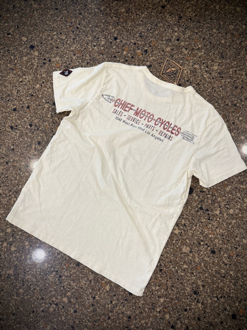 Johnson Motors “Chief Moto Cycles” vintage slub tee. NWT - Picture 3 of 4